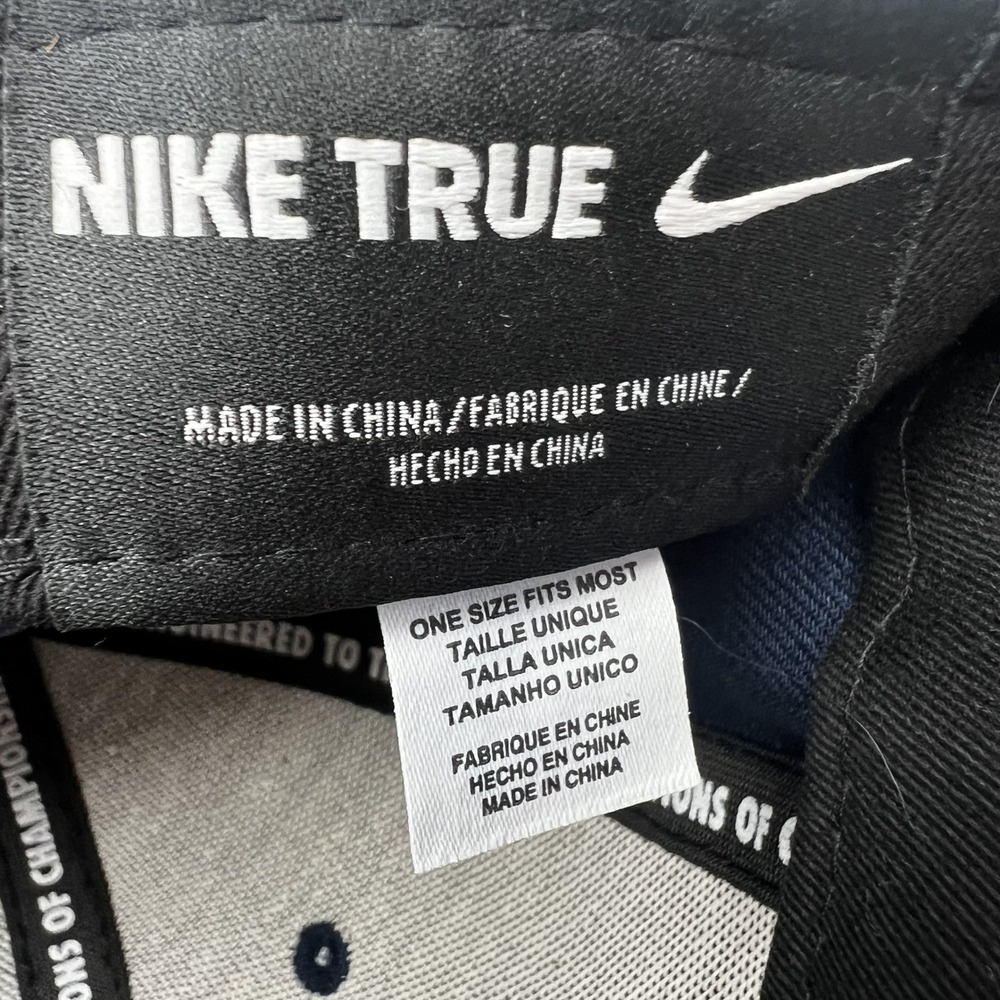 Nike True Cal Bears Snapback Hat Navy Blue Yellow Flat Brim One Size - Picture 4 of 7